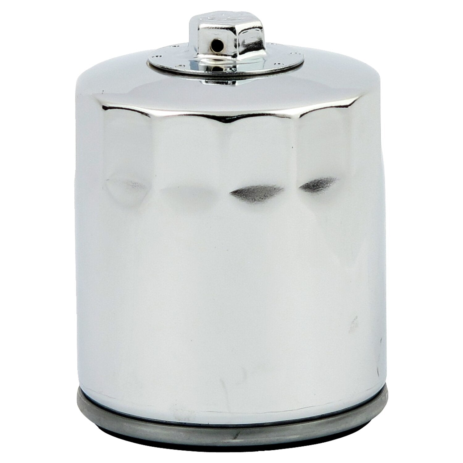 MCS spin-on oil filter with top nut - Chrome