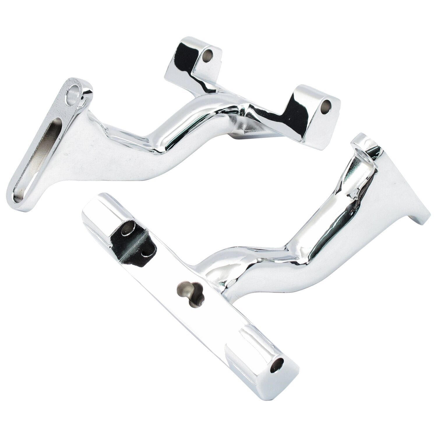 MCS Mount bracket passenger floorboard - Raised - Chrome