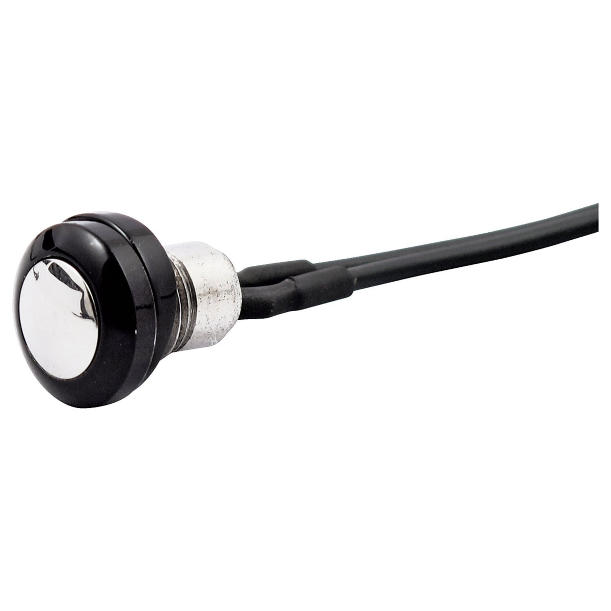 MCS Smooth push button switch - two-tone black/polished