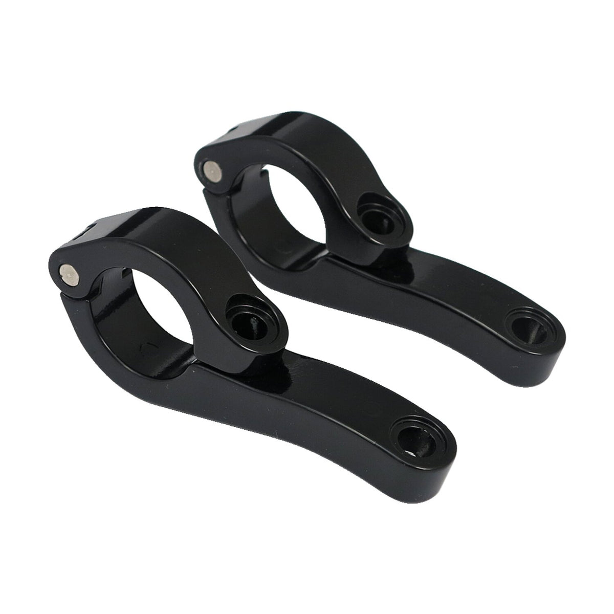 MCS Engine guard clamp set for spotlamps - long - Black