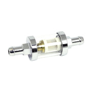 MCS Clear-view fuel filter 3/8" ID - Chrome