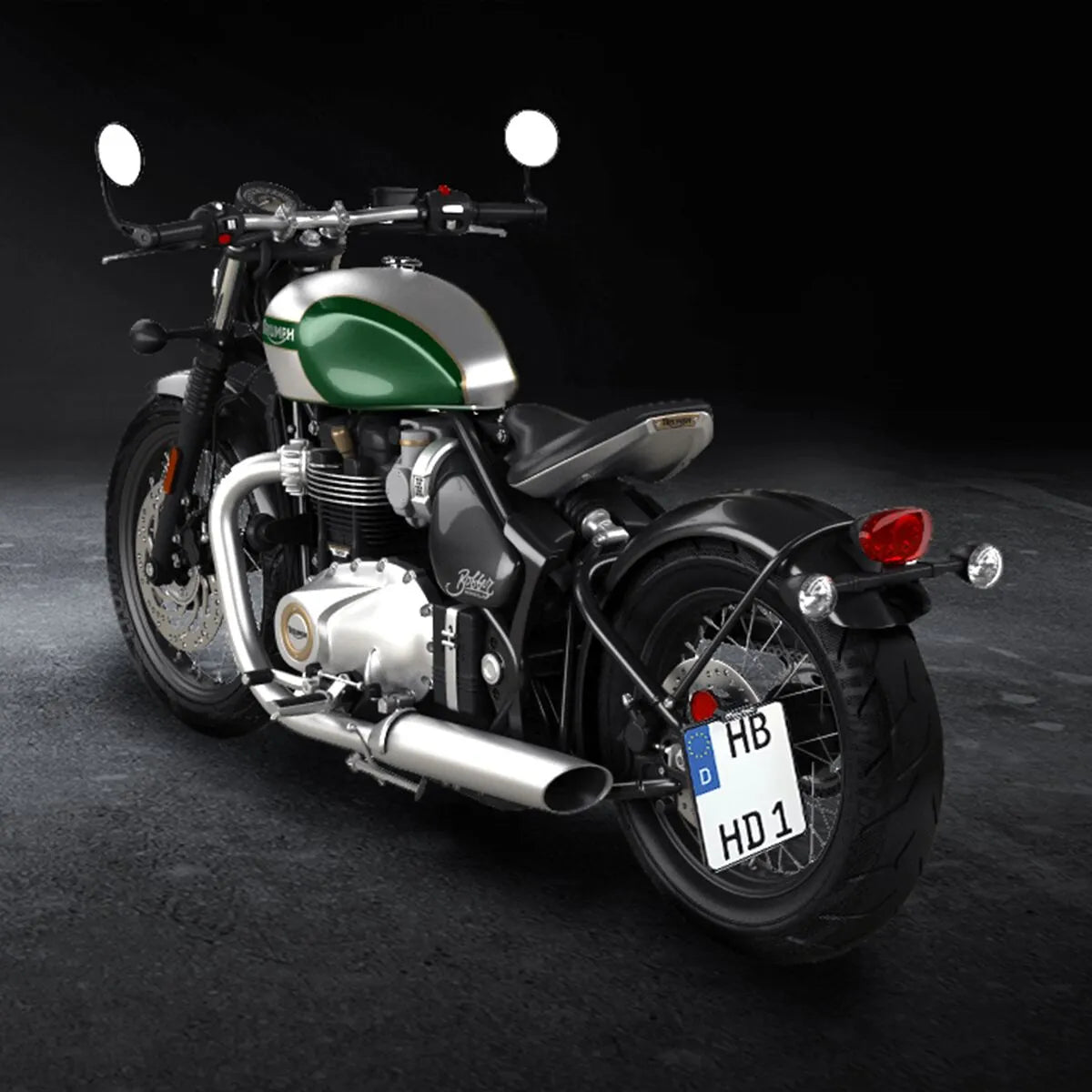 Heinz Bikes Side Mount License Plate Holder For Indian Models