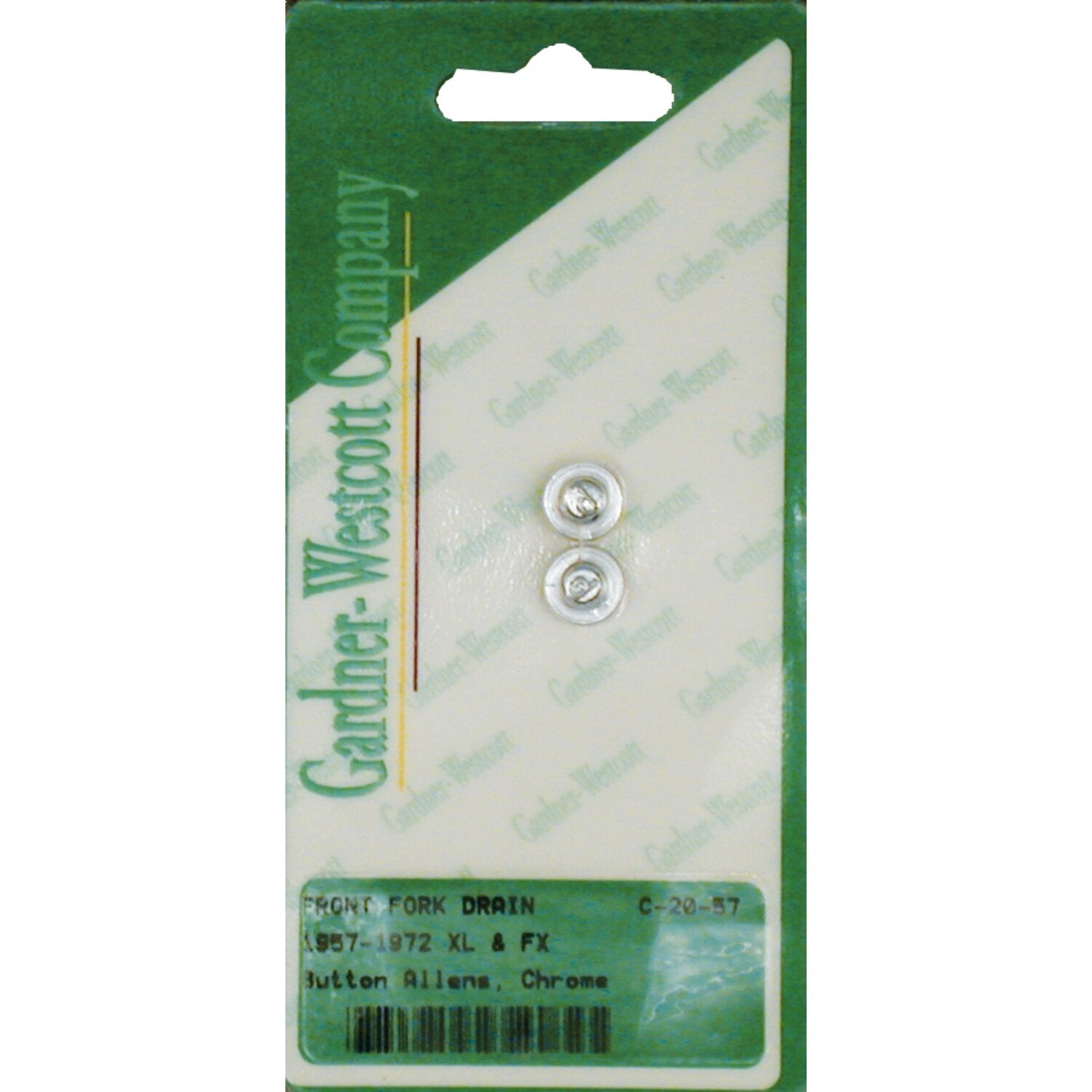 Gardner-Westcott fork slider drain screws - Chrome Button