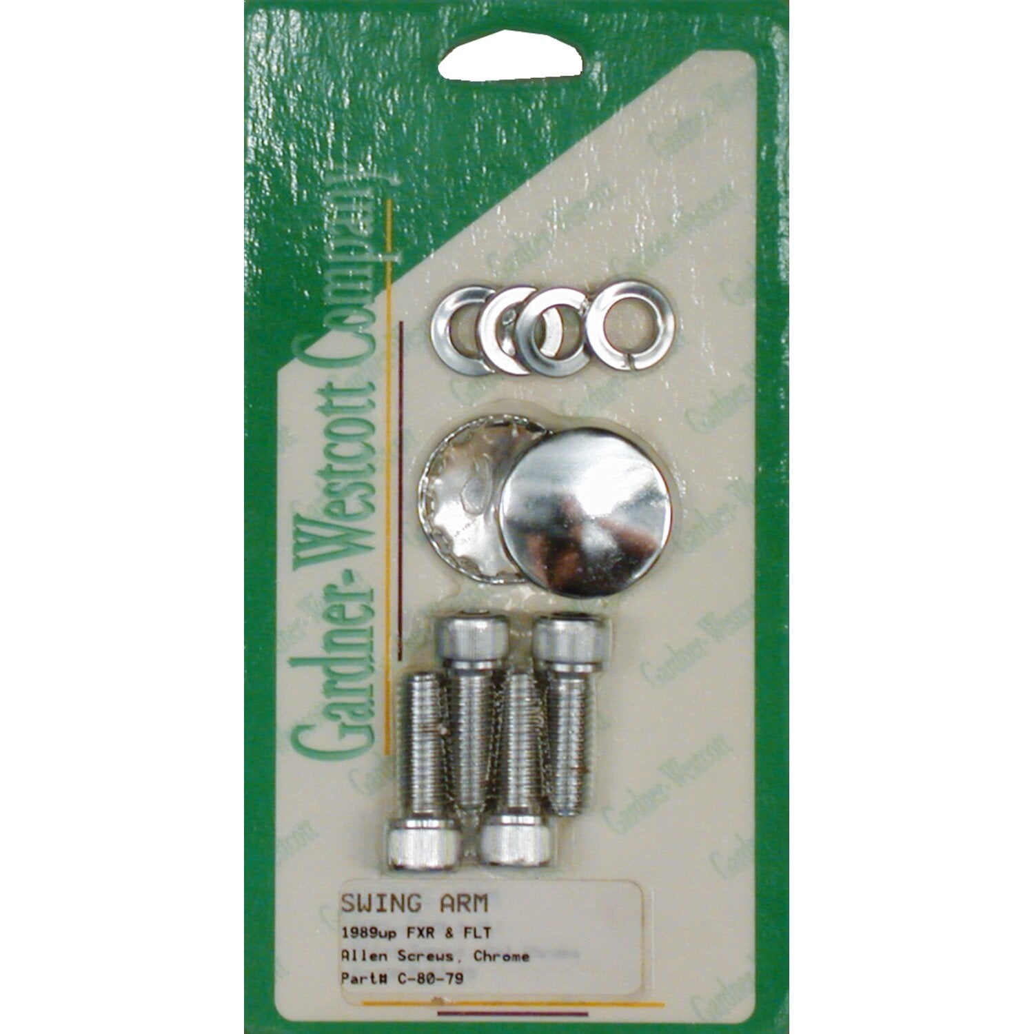 Gardner-Westcott Allen bolt set swingarm pivot covers - Chrome