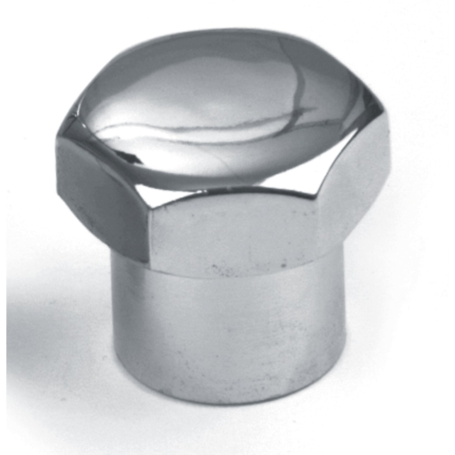 MCS Fork stem nut - domed - Chrome