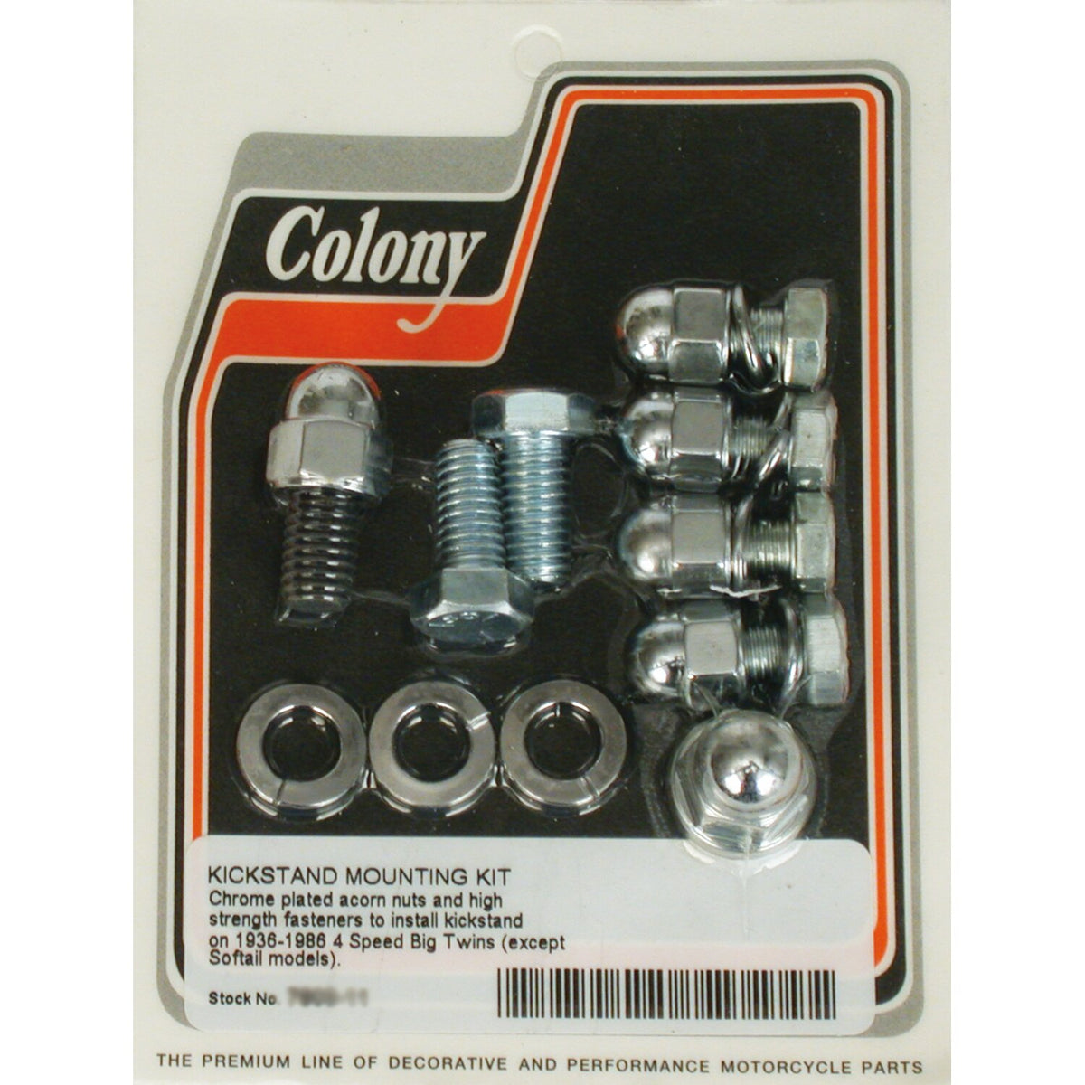 Colony jiffy mount kit - Chrome acorn