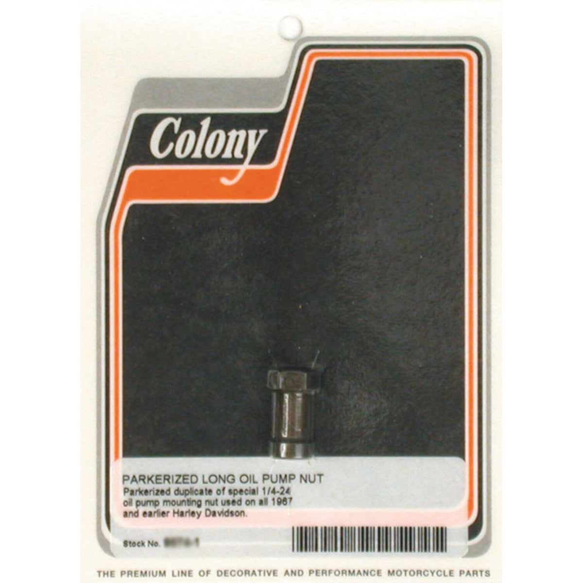 Colony oil pump nut early style