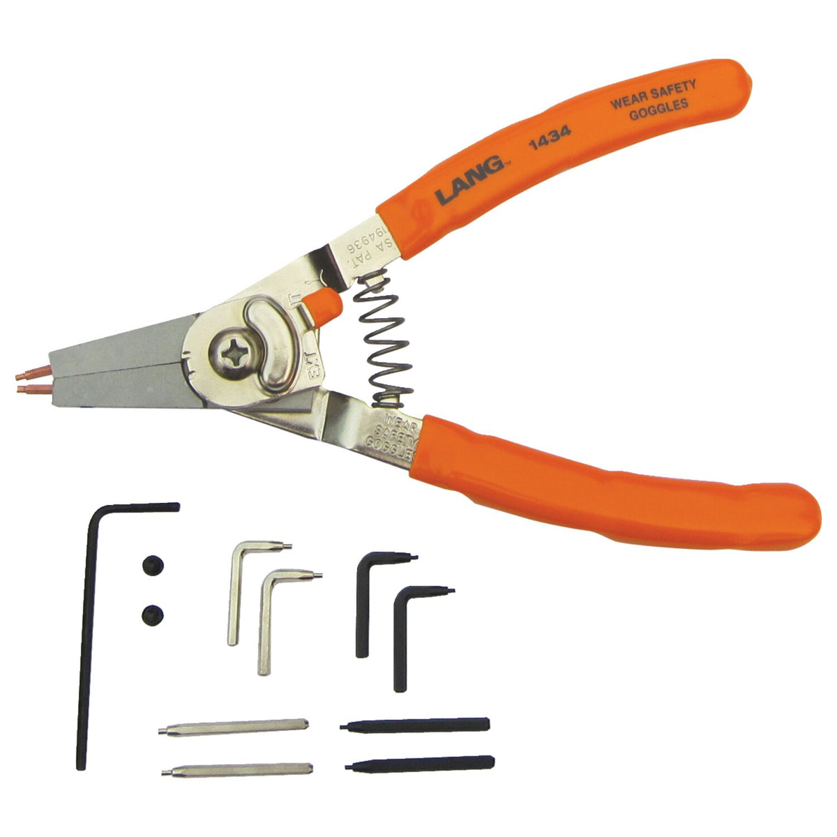 Lang Tools ' Quick Switch' #1434 large retaining ring plier