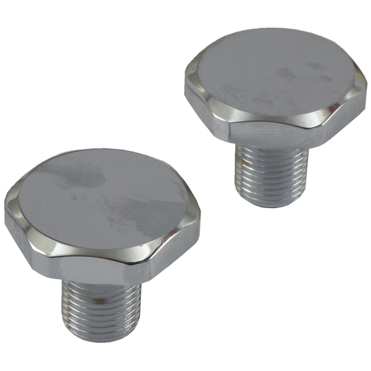 MCS 41mm fork tube cap bolts - Chrome