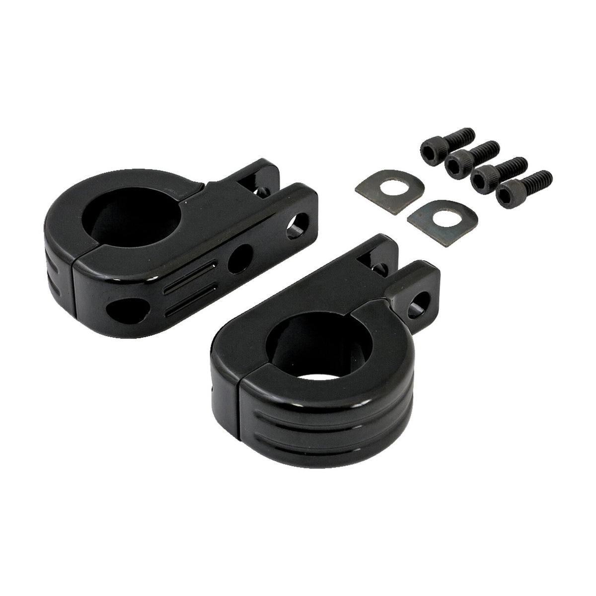 MCS Engine guard foot peg mount kit - 1" (25.4mm) tubing - Black