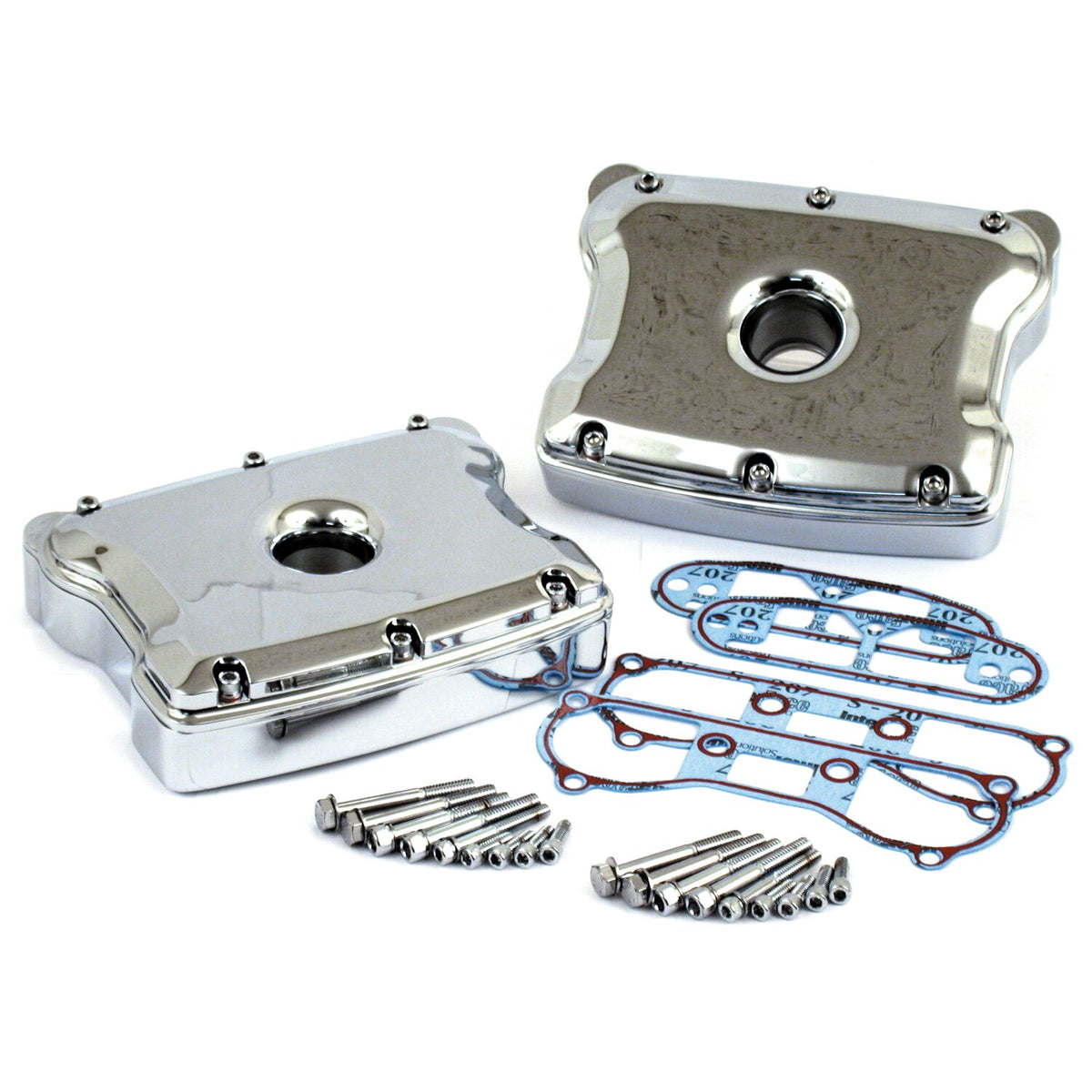 MCS Evo rocker covers set custom style - Chrome