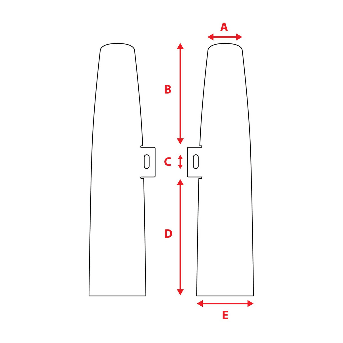 MCS fork shrouds for 39mm forks - Zinc