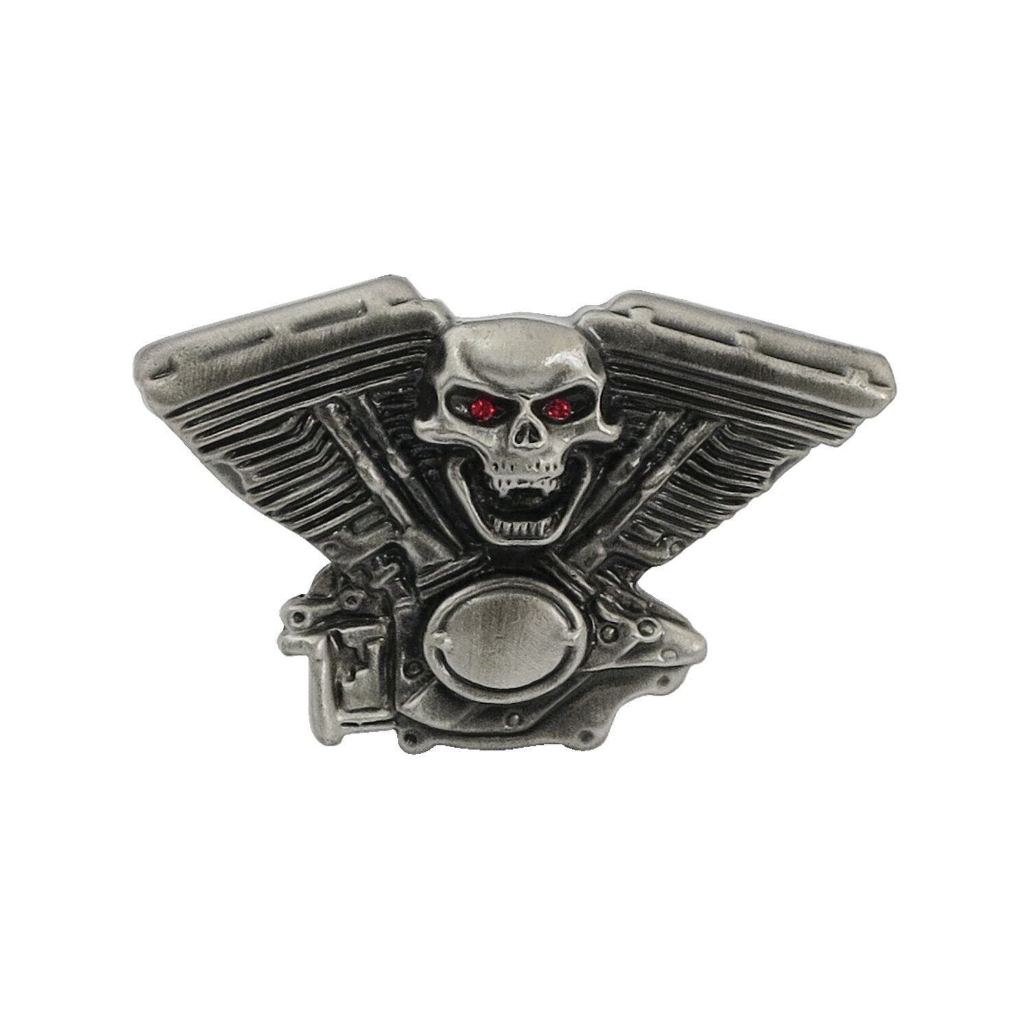 MCS License plate mount kit Engine skull - Pewter