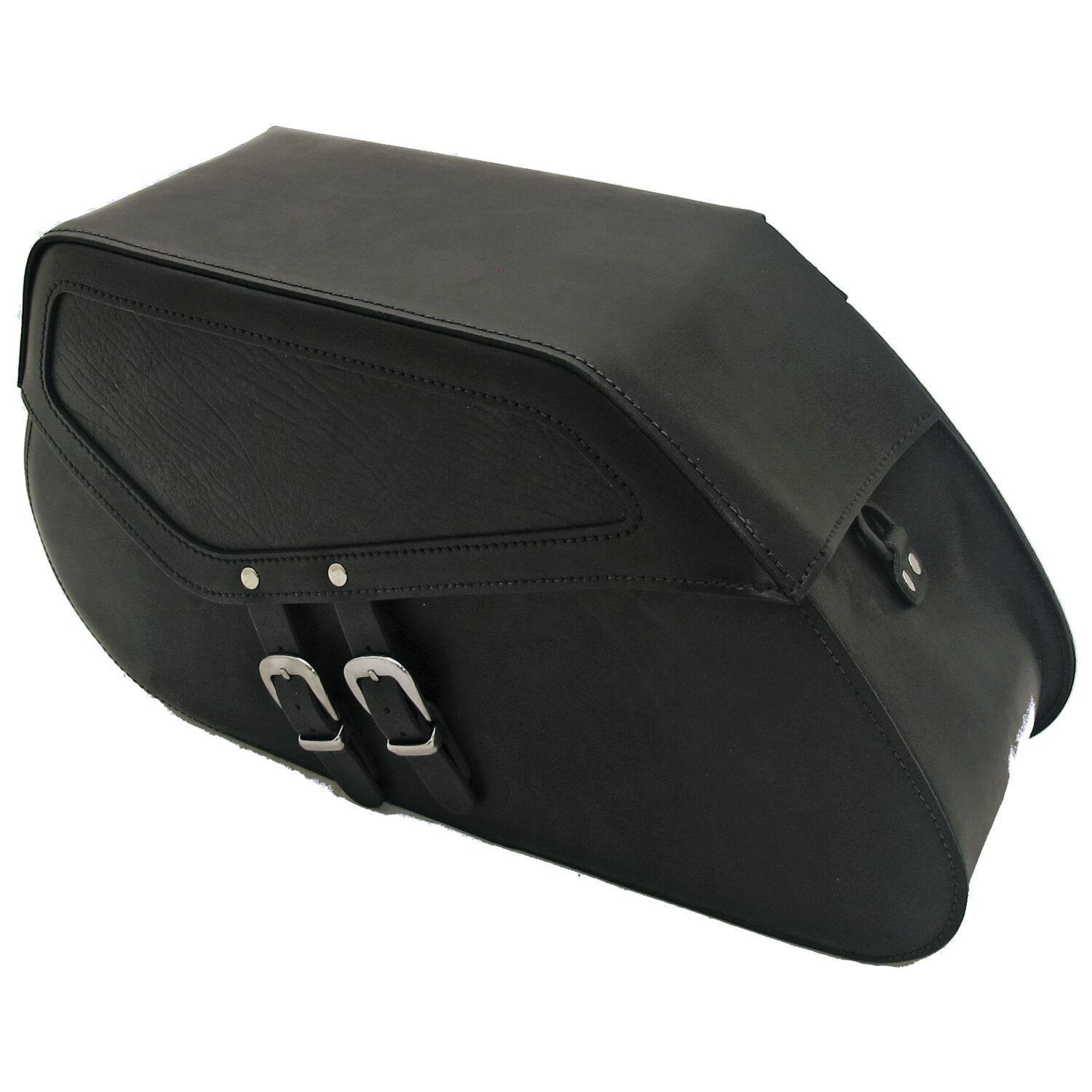 MCS reinforced rigid leather saddlebag set - 25 liter