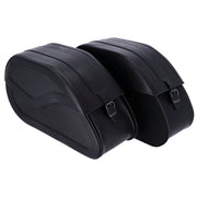 MCS reinforced rigid leather saddlebag set - 32 liter