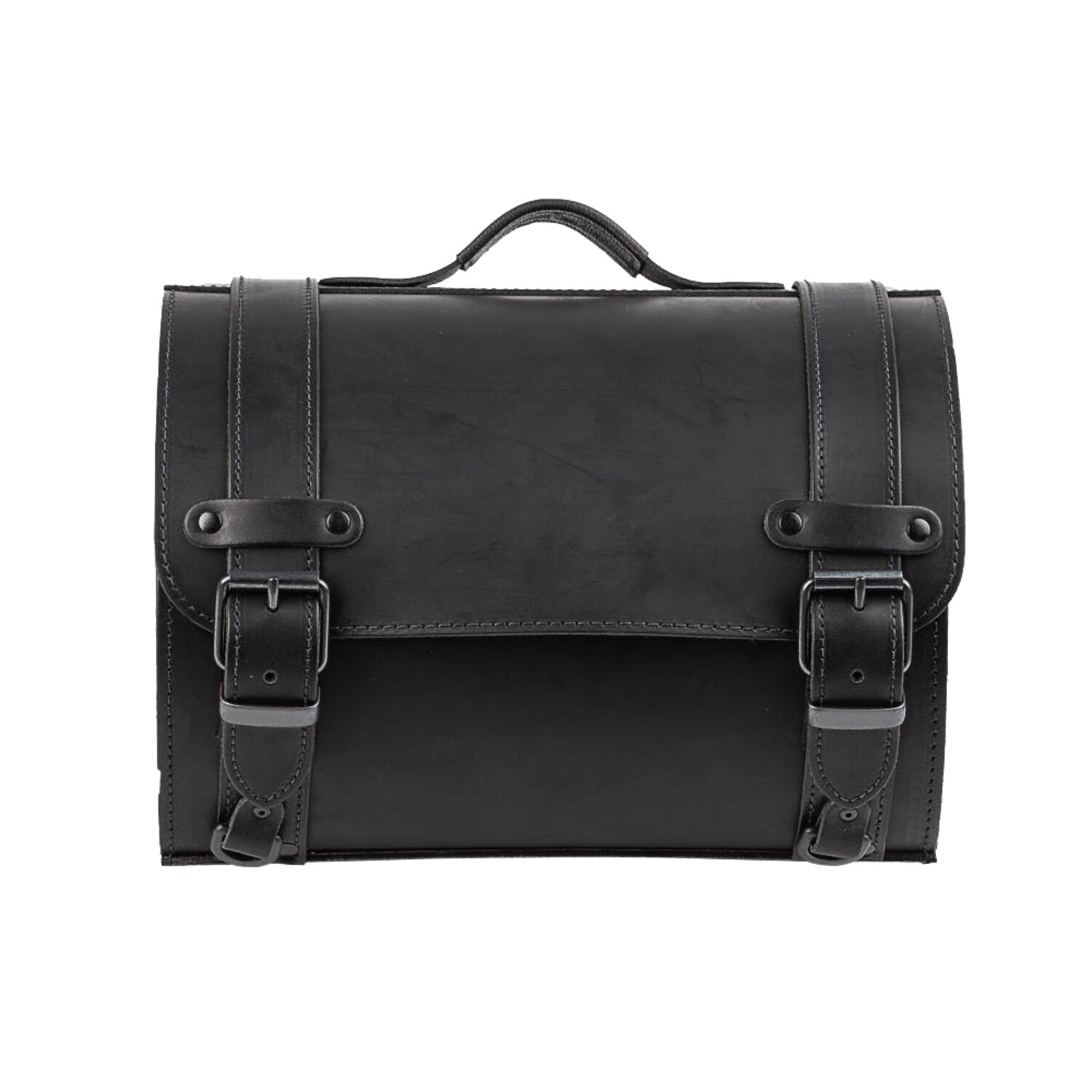 MCS motorcycle leather suitcase - 26 liter - Black