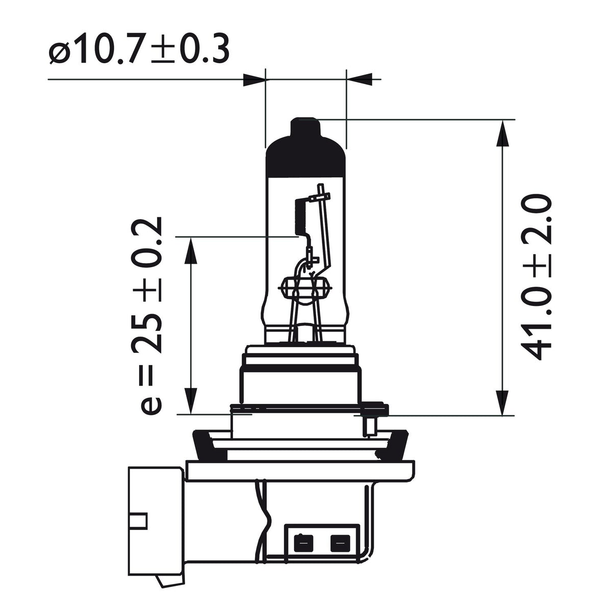 Philips LongLife EcoVision headlamp bulb H11