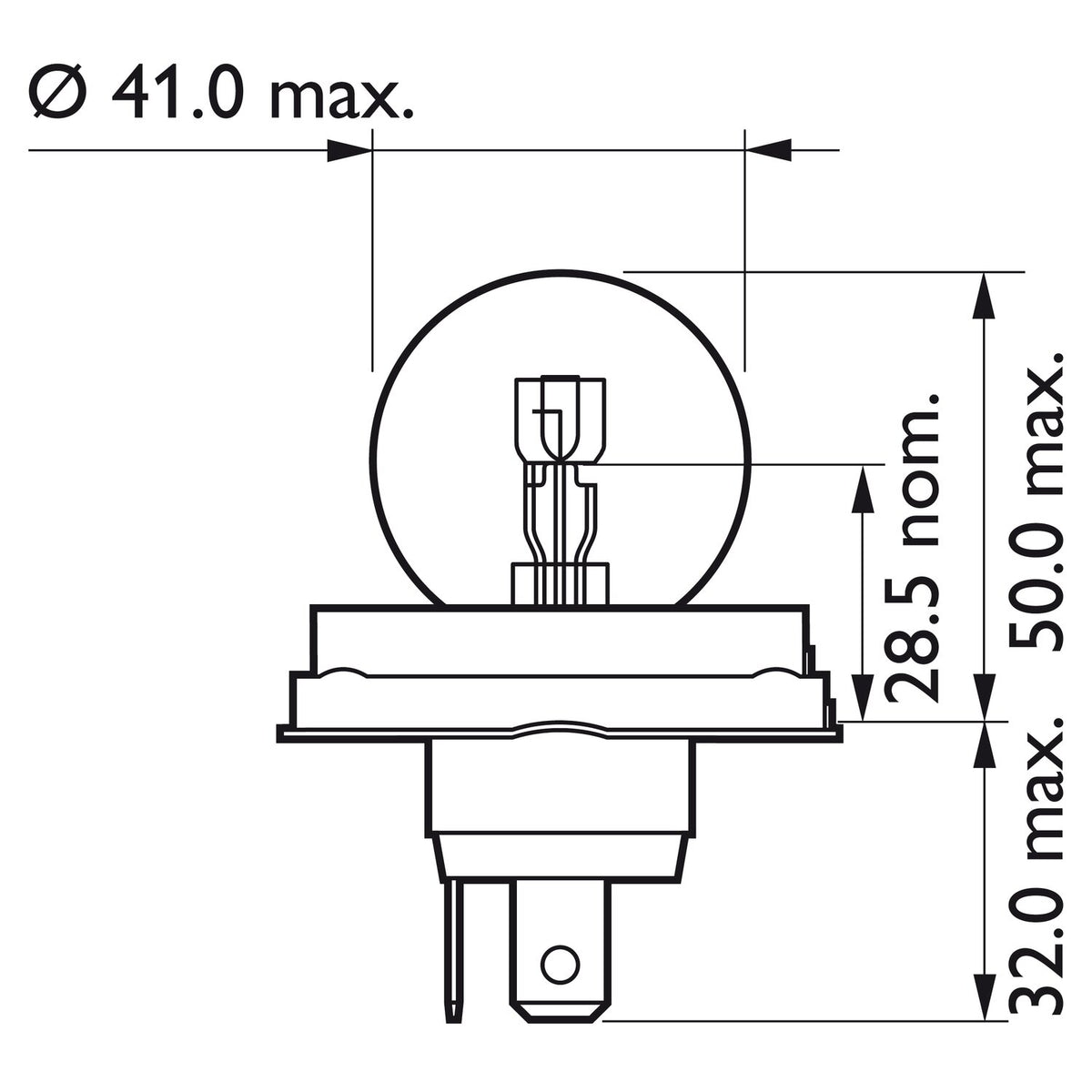 Philips headlamp bulb R2 (Duplo)
