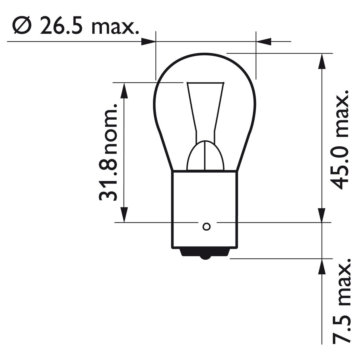 Philips LongLife Ecovision turn signal light bulb P21W