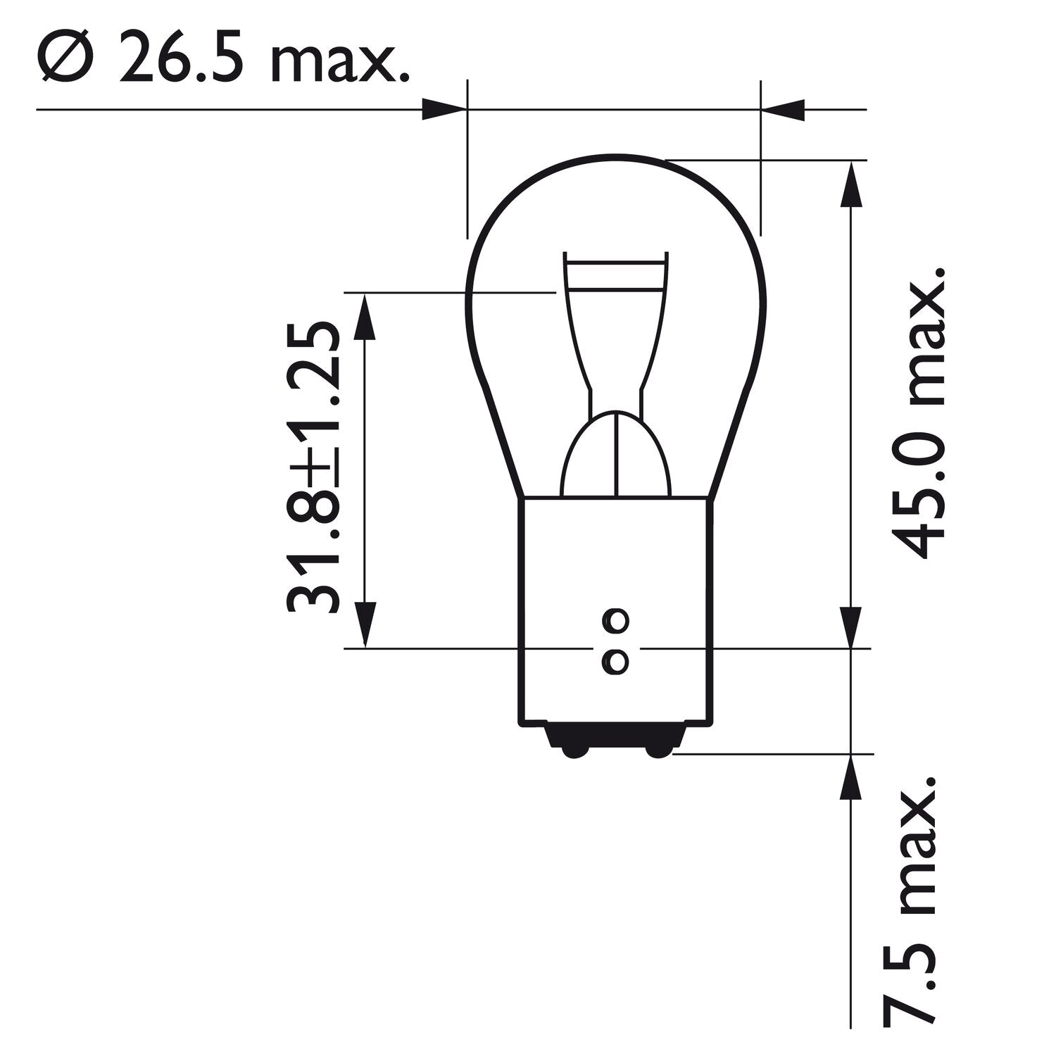 Philips taillight light bulb P21/5W