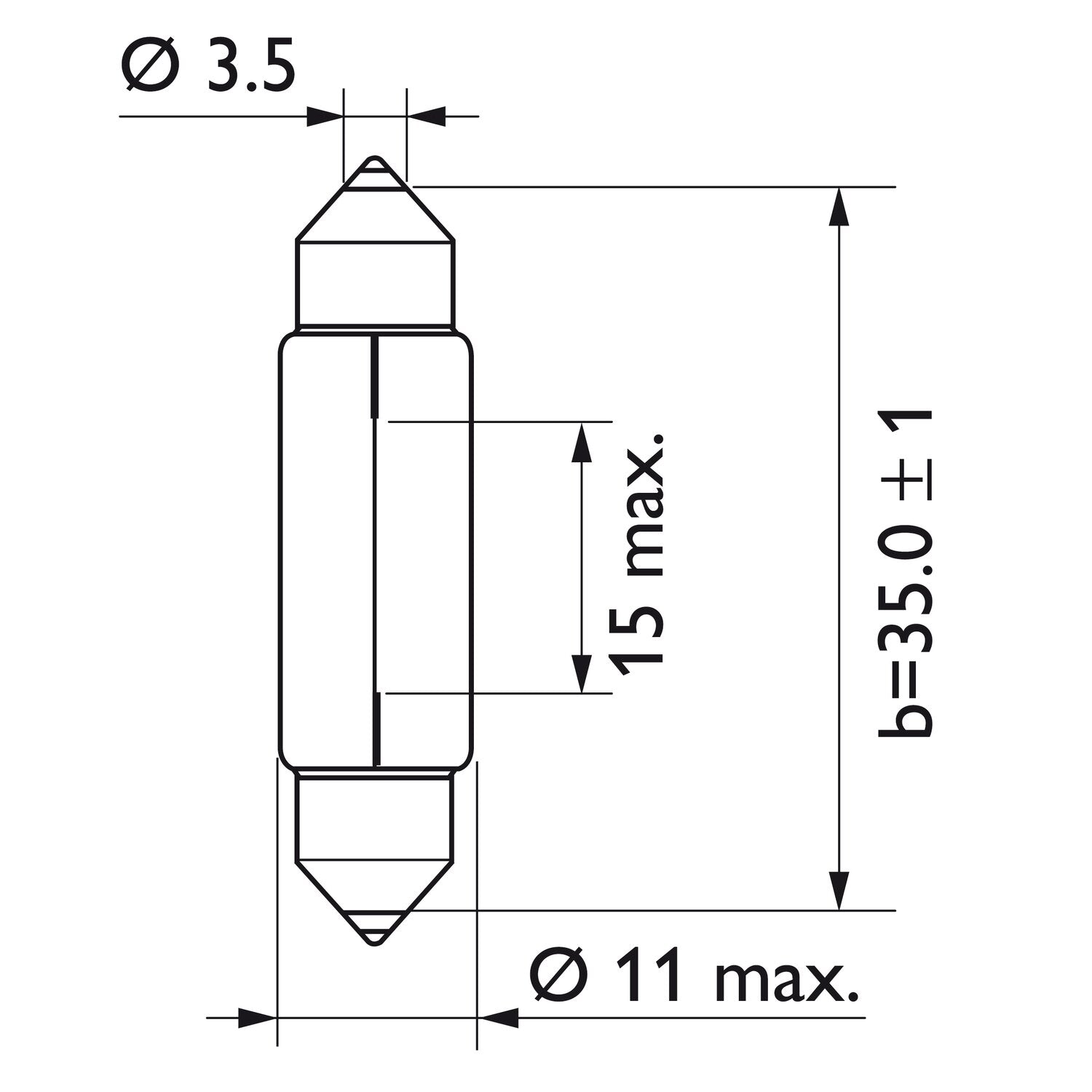 Philips Festoon light bulb C5W