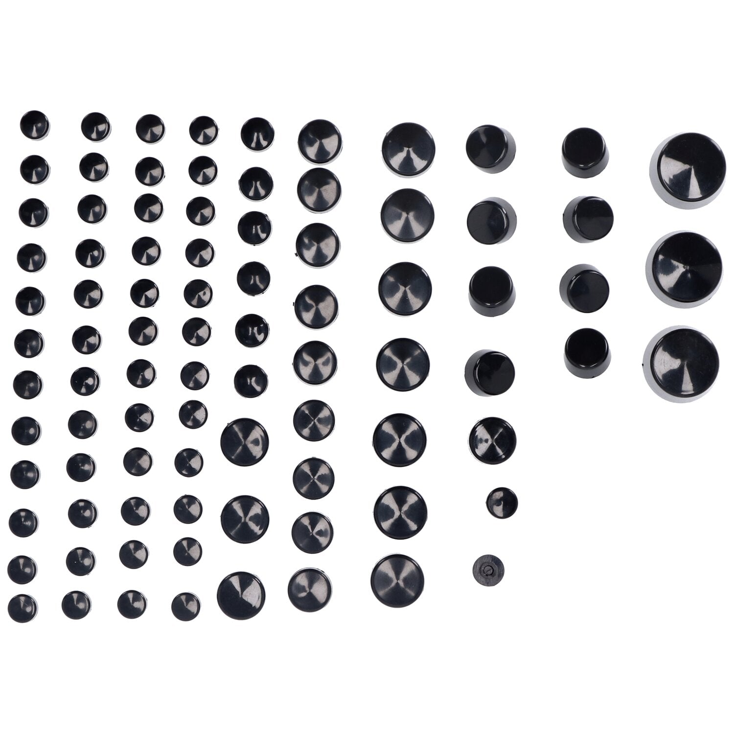 MCS Smoothtopps push-on cover set (87pc) - Black