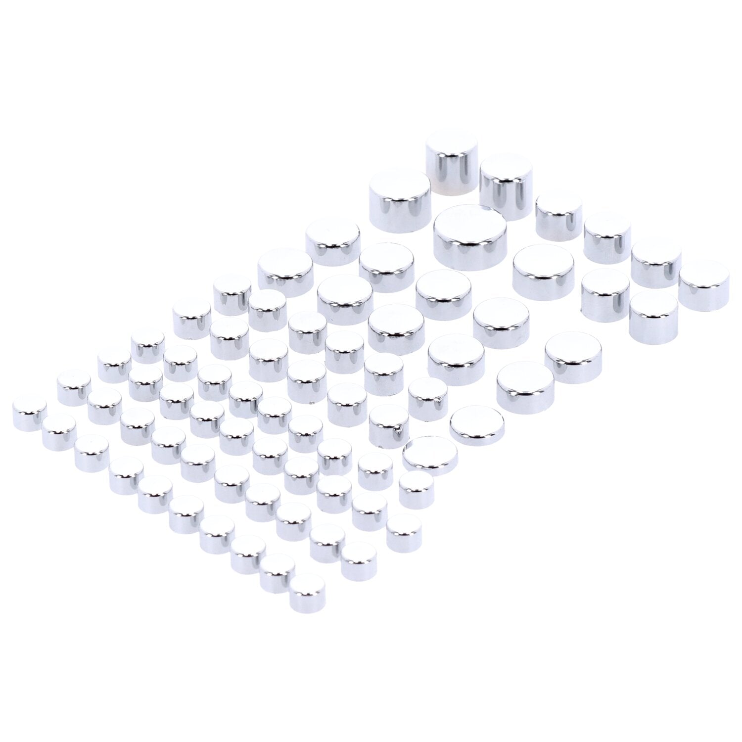 MCS Smoothtopps push-on cover set (74pc) - Chrome
