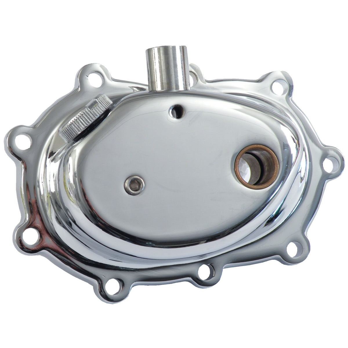 MCS Transmission end cover - kickstart - Chrome