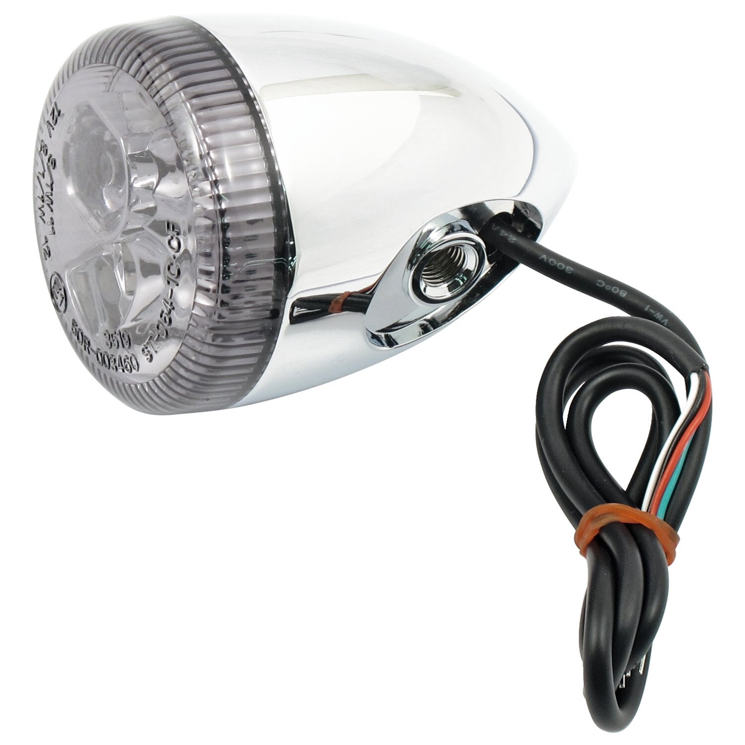 MCS 3-1 LED bullet taillight / turn signal combo - Chrome - Smoke