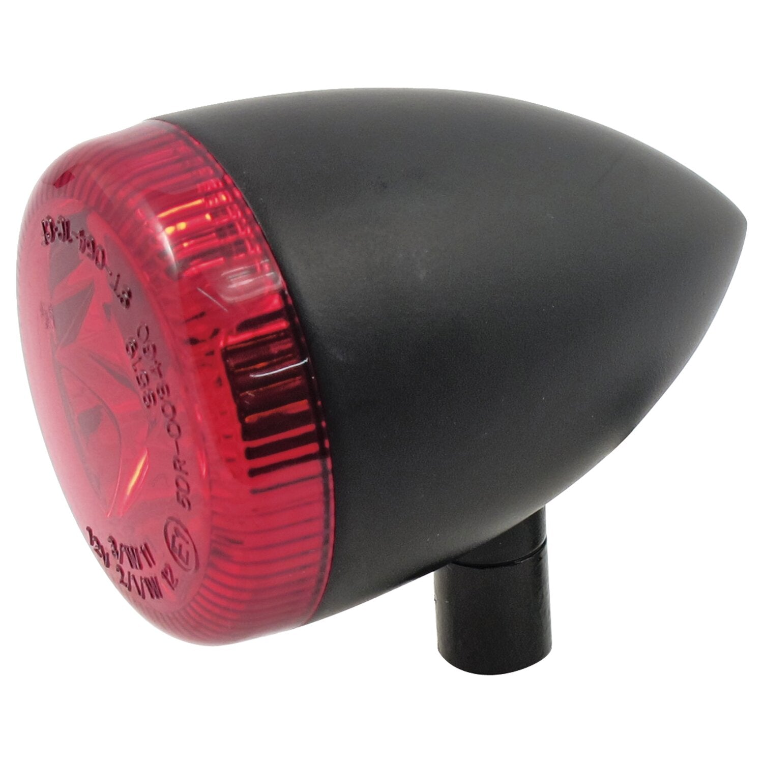 MCS 3-1 LED bullet taillight / turn signal combo - Black - Red