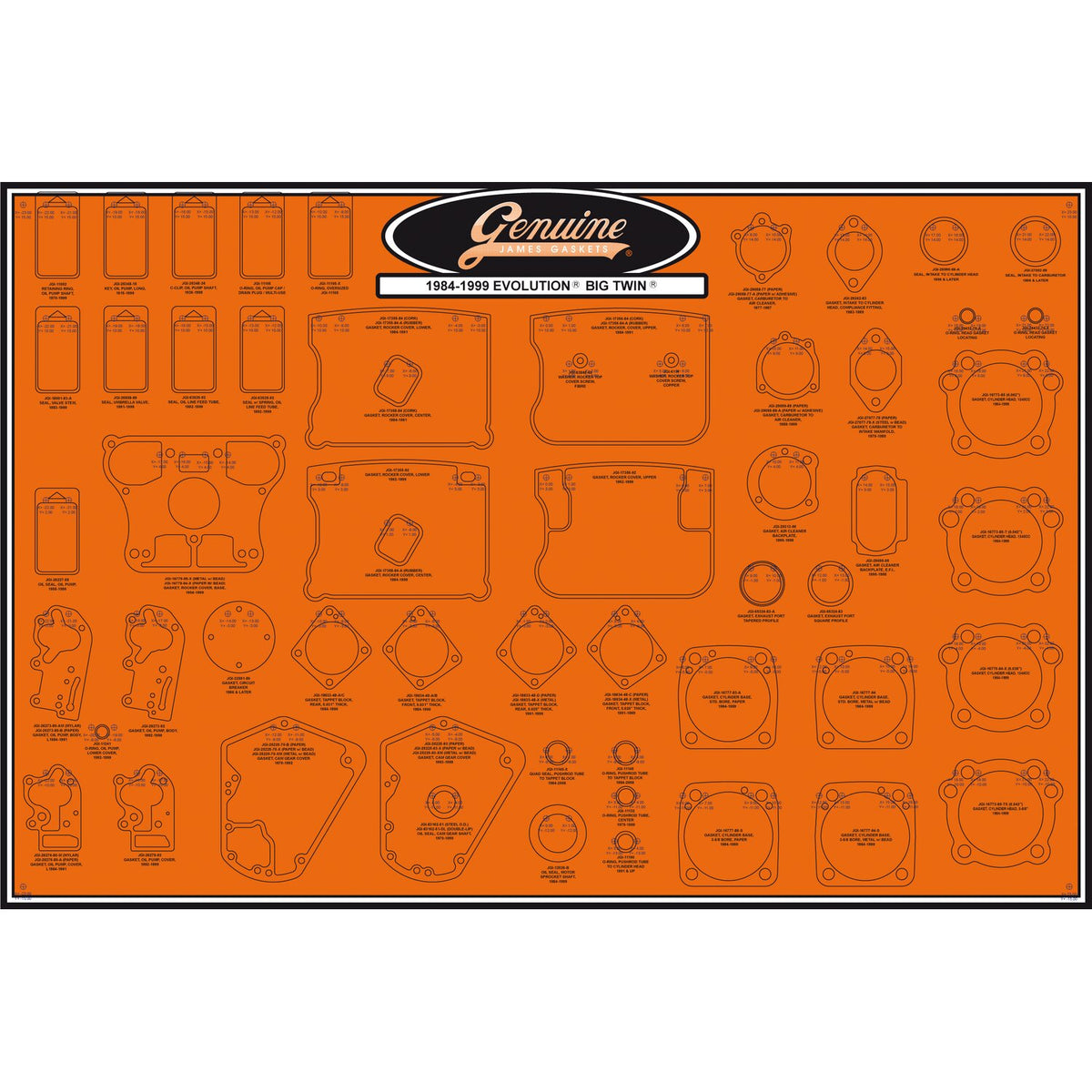James gasket & seal board - Evolution Big Twin