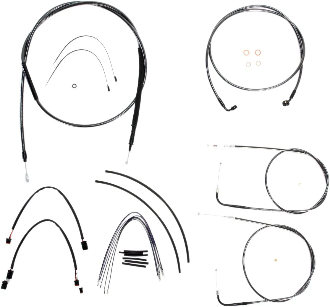 MAGNUM SHIELDING Black Pearl Handlebar Kit for 12-14" Ape Hangers