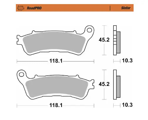 Moto-master Roadpro Sinter Bremsbelag Hinten - Hinten