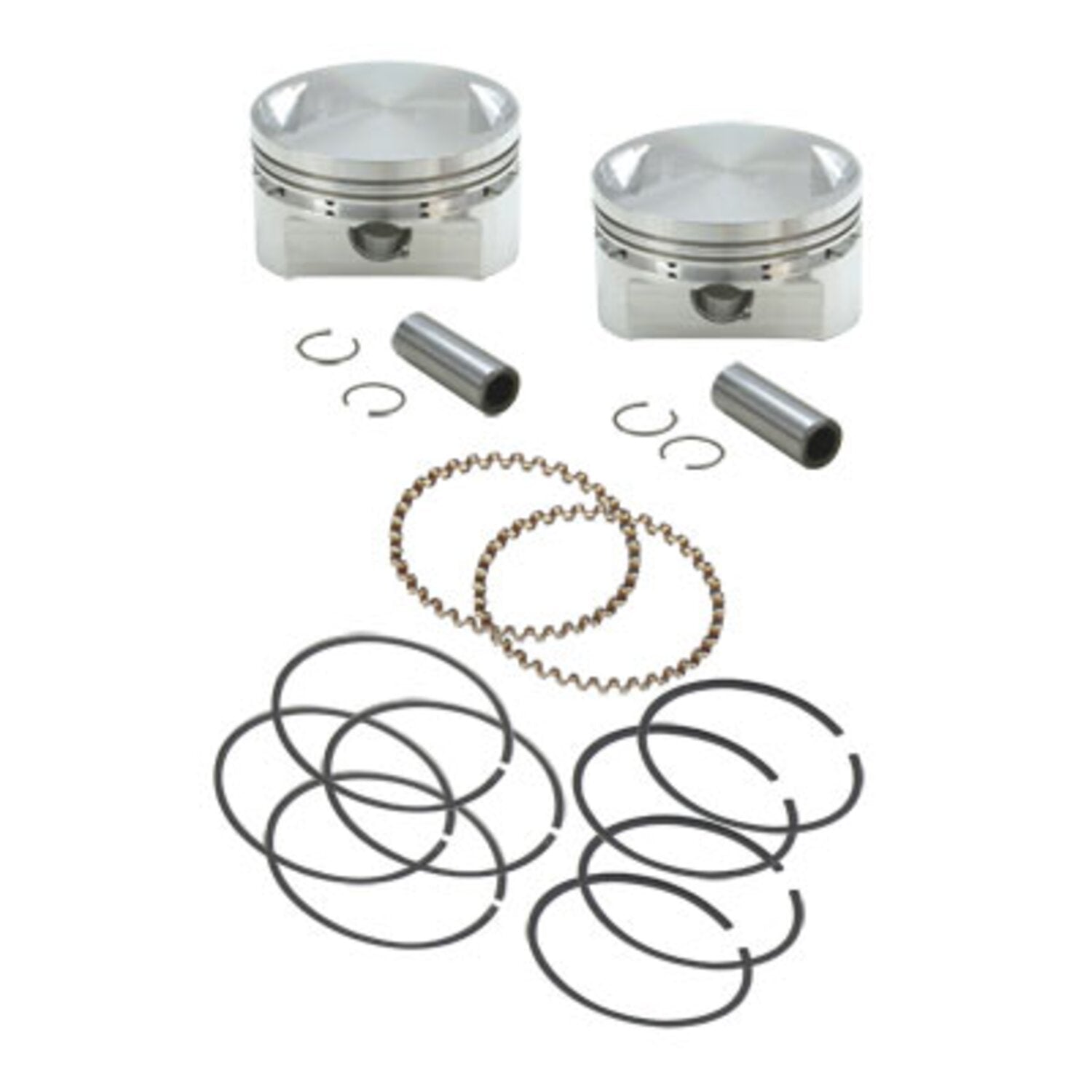 S&S Evo stroker piston set (OEM heads) - Std