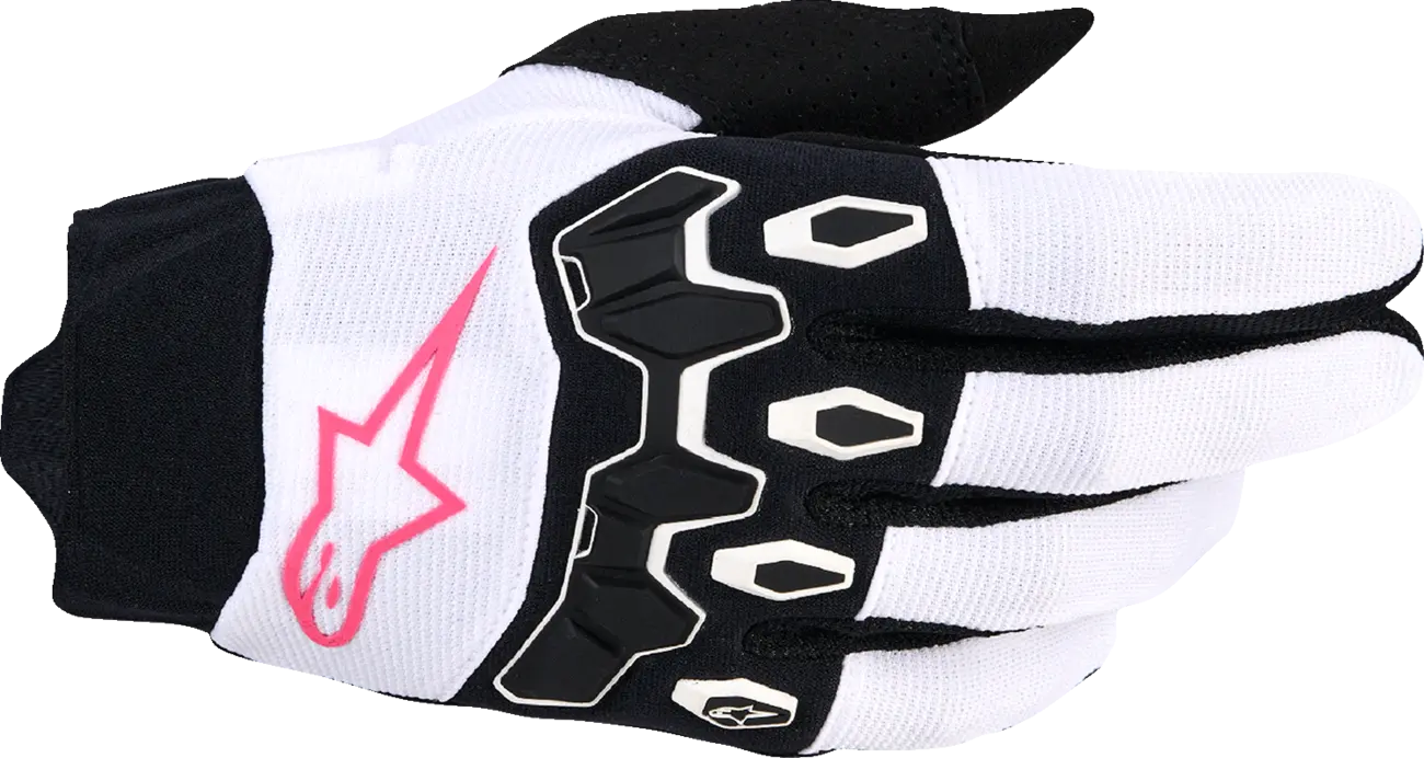 Alpinestars Stella Full Bore V2 Women's Mx Gloves - Black/White/Fluorescent Pink