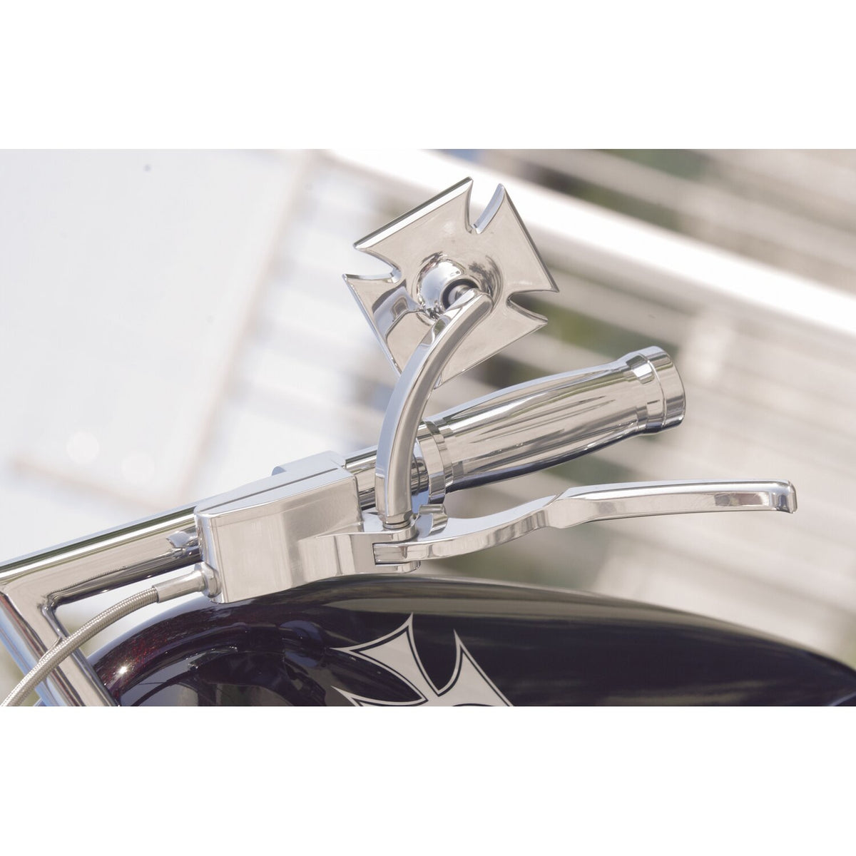 Kustom Tech K-Tech maltese cross mirror
