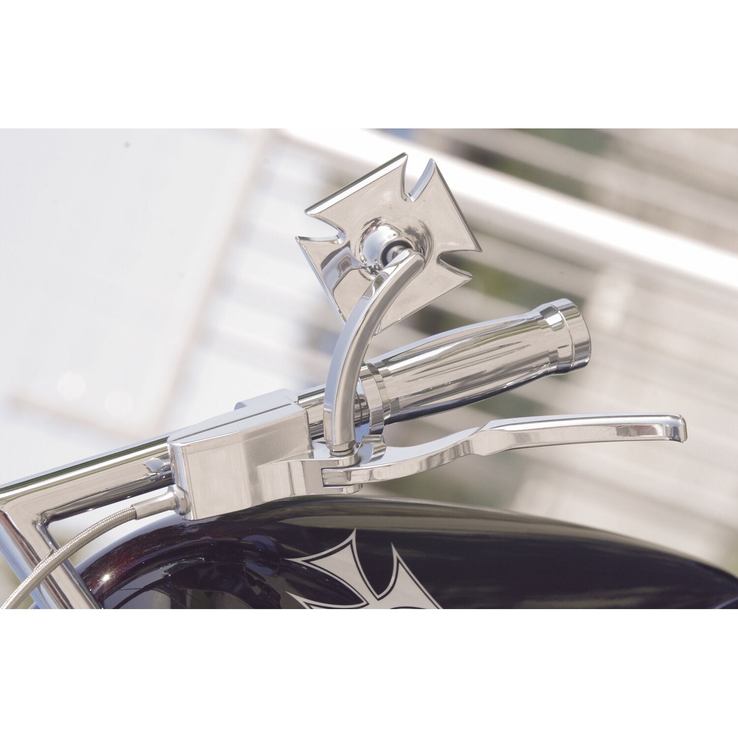 Kustom Tech K-Tech maltese cross mirror