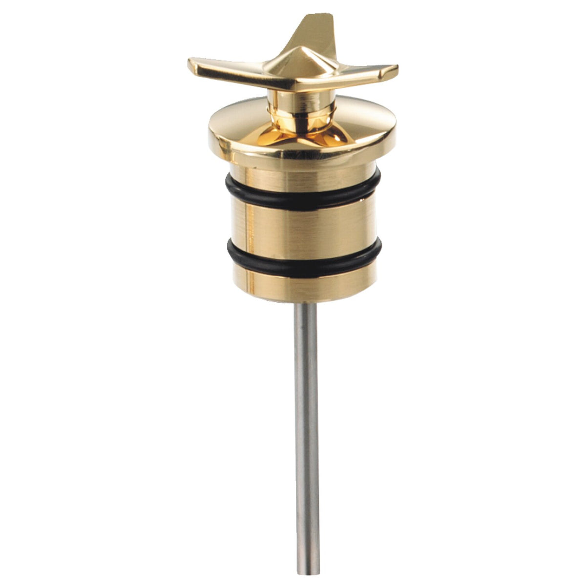 Kustom Tech Spinner oil tank plug - Brass - Polished