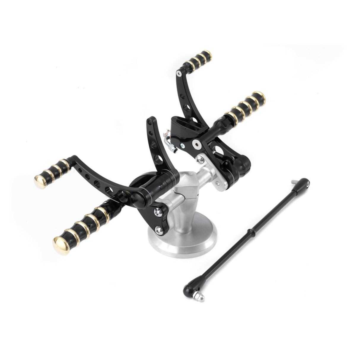 Kustom Tech K-Tech Vintage Style forward controls - Black & brass