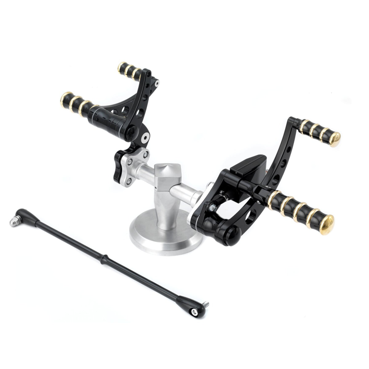 Kustom Tech K-Tech Vintage Style forward controls - Black & brass