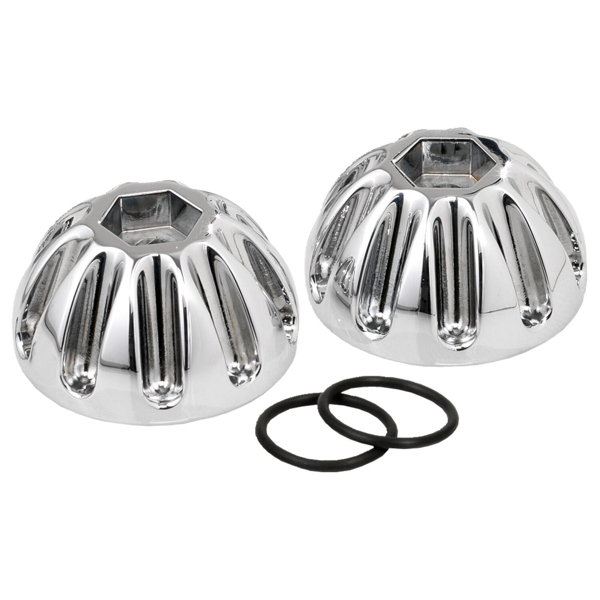 Kustom Tech K-Tech Knuckle rocker nuts - Groove chrome finish