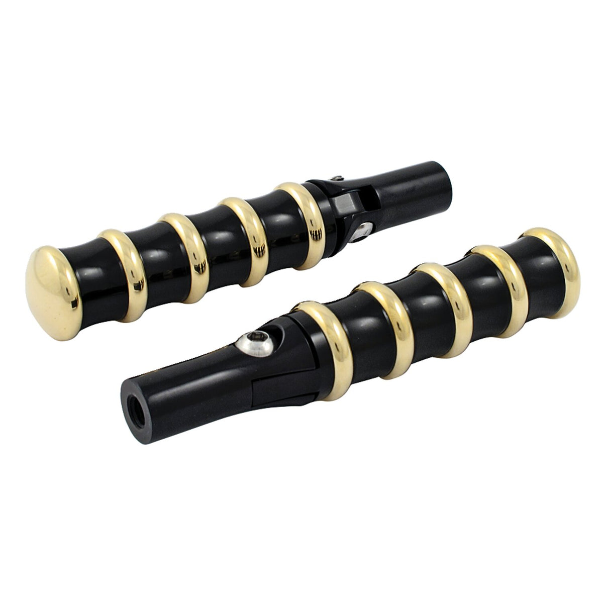 Kustom Tech K-Tech Vintage folding foot pegs - Black & Brass