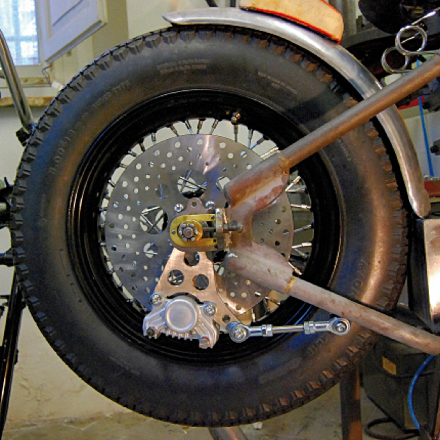 Kustom Tech K-Tech Super Freni rear caliper bracket - Raw