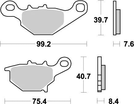 Moto-Master Nitro Sintermetall Bremsbeläge Für Mx/enduro - Hinten