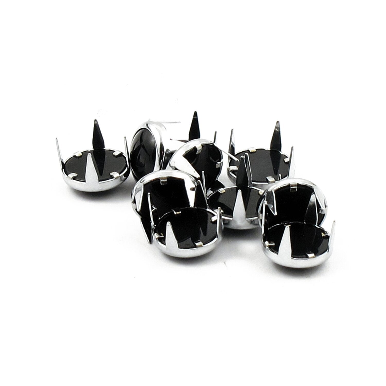 Mustang decorative studs - Chrome with black pearl