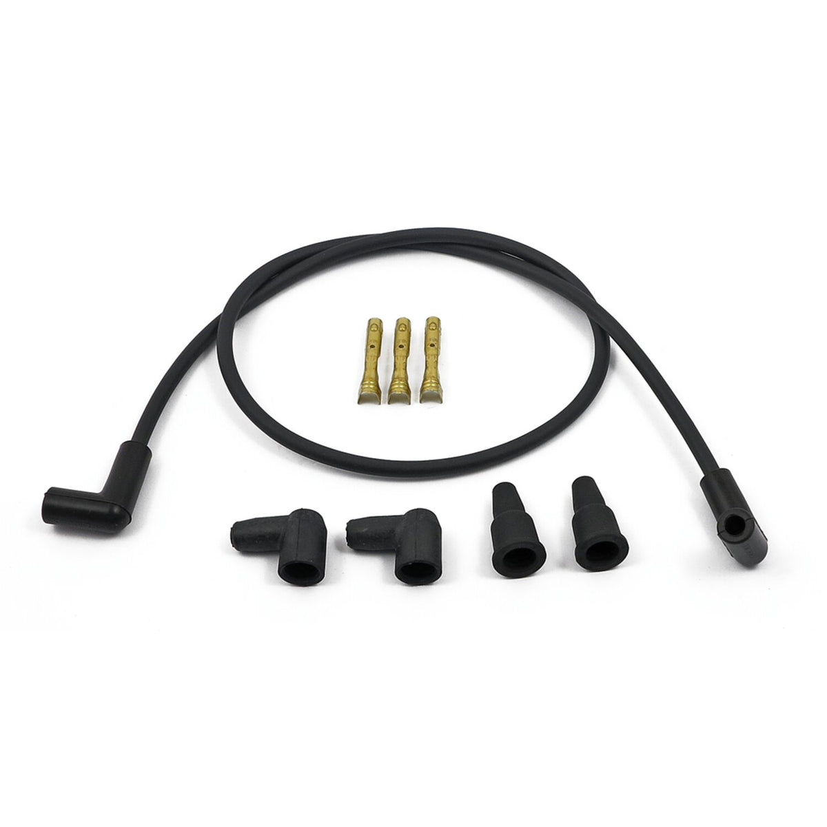 Compu-Fire 8mm spark plug 2 wire set universal - Black
