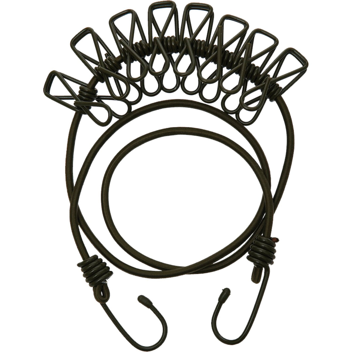 Army Surplus Fosco clothesline with 8 utility hooks