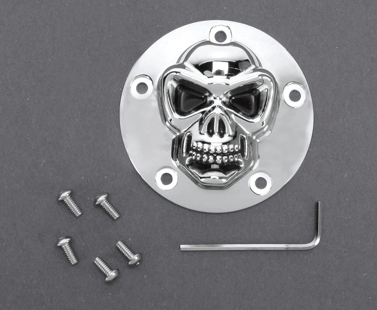 Drag Specialties 3-d Skull Points Cover - Chrome