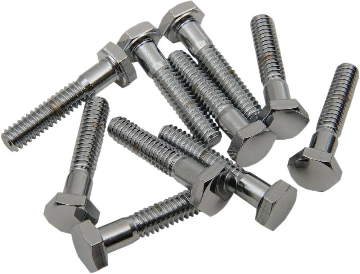 Drag Specialties Hex-Head Bolts 1/4"-20 x 1 1/4" Chrome