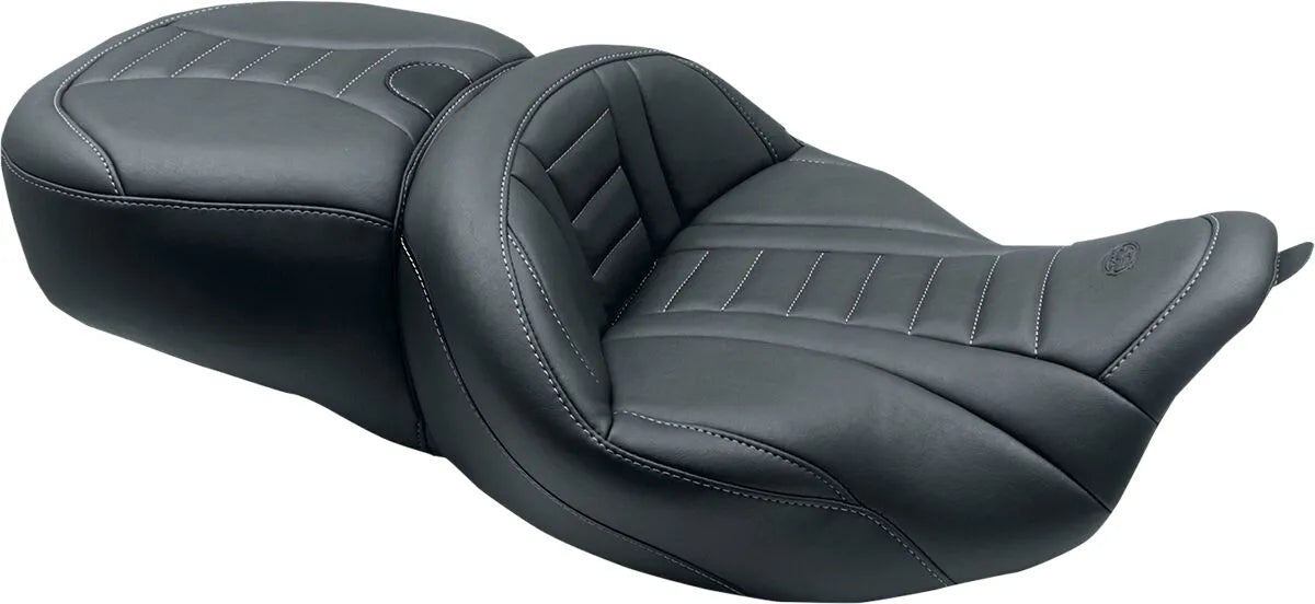 Mustang One-piece Deluxe Touring Seat - For Harley Davidson